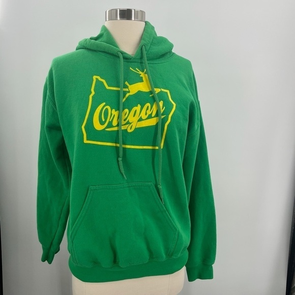 Gildan Vintage Portland Oregon Duck/Deer Hoodie Size Small - Picture 1 of 7